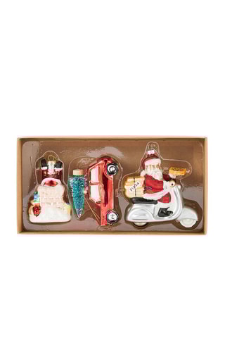 3 boules de Noël Rouge et blanc