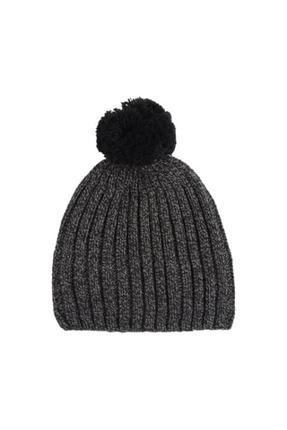 Bonnet à pompon Gris foncé chiné