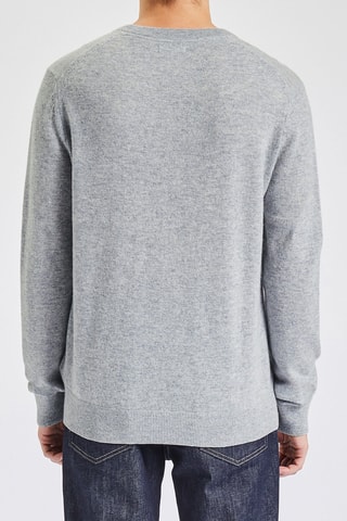 Pull en laine et cachemire Gris clair chiné