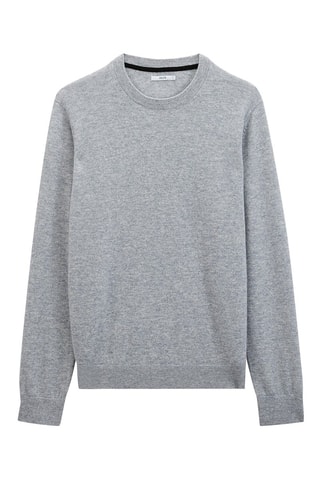 Pull en laine et cachemire Gris clair chiné