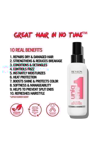 Masque en spray sans rinçage 10 bienfaits Parfum Lotus UniqOne™  - 150 ml