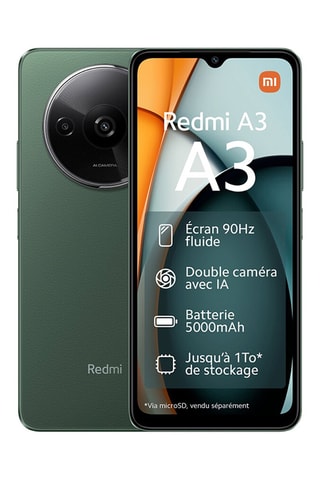 Xiaomi Redmi A3 - Double nano SIM 64 Go - Vert