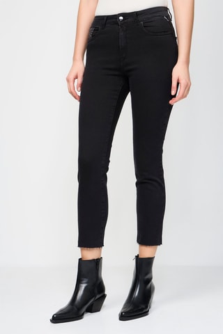 Pantalon cigarette Faaby Cigarette Crop - Gris foncé