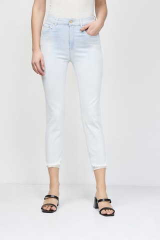 Jean cigarette Faaby Cigarette Crop - Bleu clair