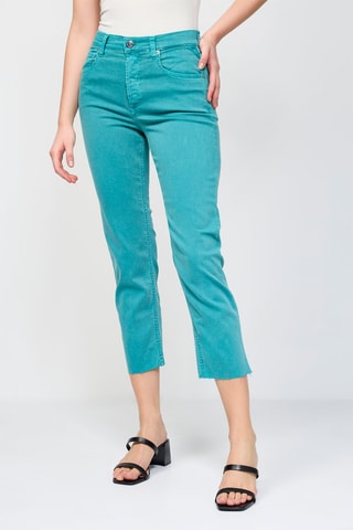 Jean taille haute Straight Maijke - Turquoise