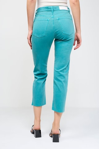 Jean taille haute Straight Maijke - Turquoise