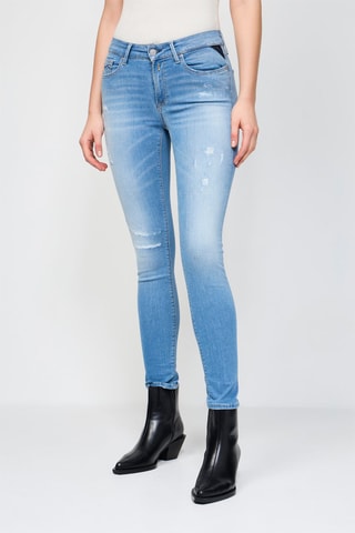 Jean taille haute skinny Luzien - Bleu clair