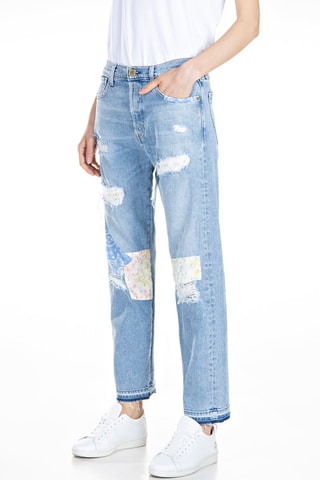 Jean taille basse Slouchy Leony - Bleu