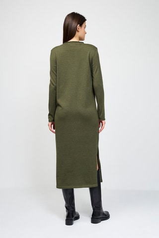 Robe longue en laine - Vert