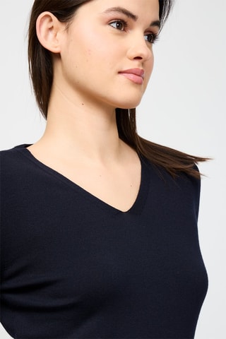 Robe pull en laine - Bleu marine