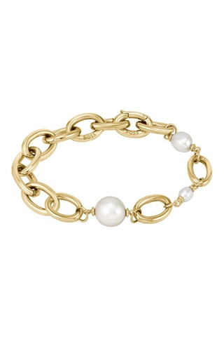 Bracelet - Plaqué or jaune et perles de culture d'eau douce