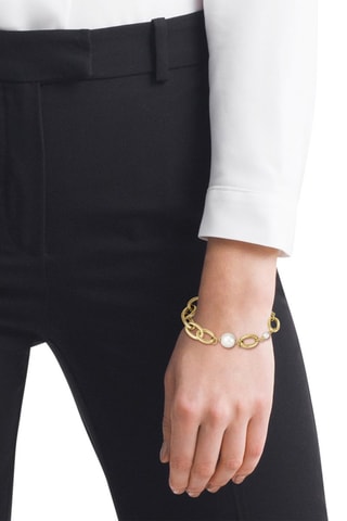 Bracelet - Plaqué or jaune et perles de culture d'eau douce