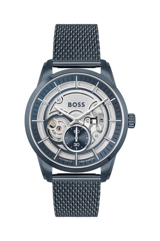 Montre automatique en acier - Bleu marine