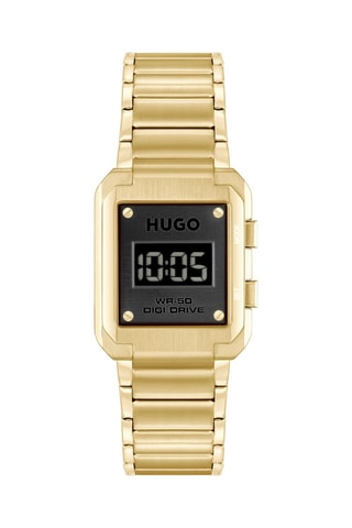 Montre digitale en acier - Doré