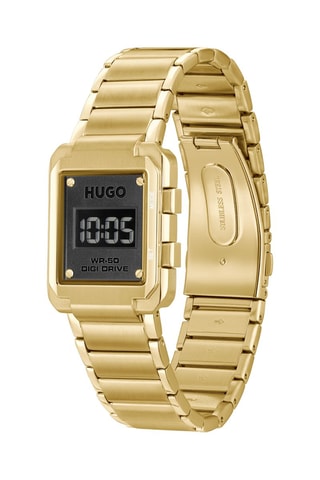 Montre digitale en acier - Doré
