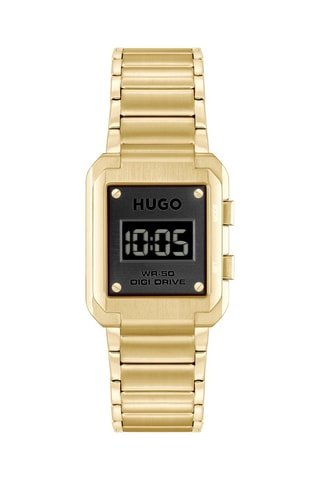 Montre digitale en acier - Doré