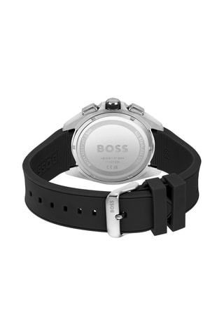 Montre à quartz en silicone - Noir et argenté