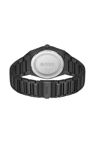 Montre à quartz en acier - Noir