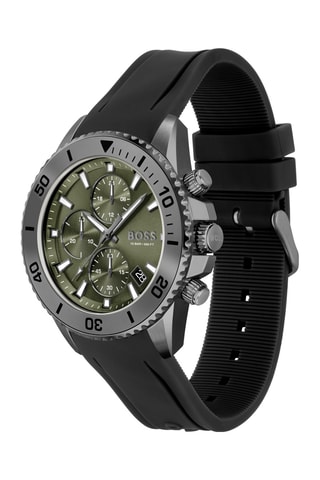 Montre à quartz en silicone  Noir
