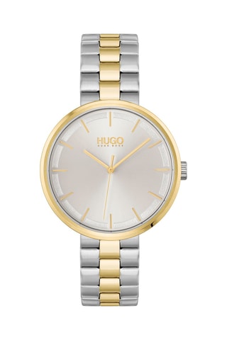 Montre à quartz en acier - Argenté et doré