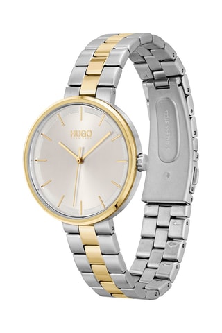 Montre à quartz en acier - Argenté et doré