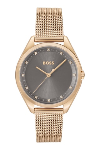 Montre à quartz en acier - Doré rose