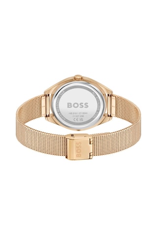 Montre à quartz en acier - Doré rose