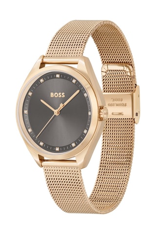 Montre à quartz en acier - Doré rose