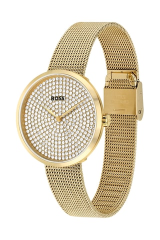Montre à quartz en acier - Doré