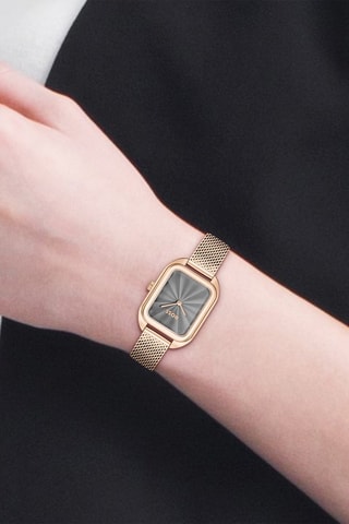 Montre à quartz en acier - Doré