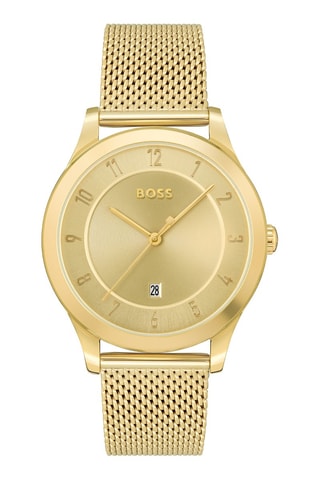 Montre à quartz en acier - Doré