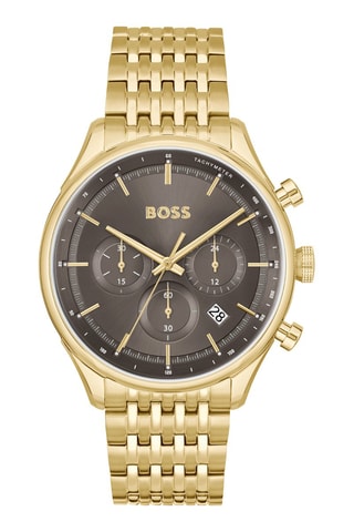 Montre à quartz en acier - Doré