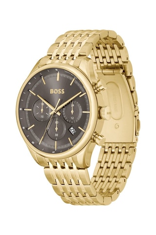 Montre à quartz en acier - Doré