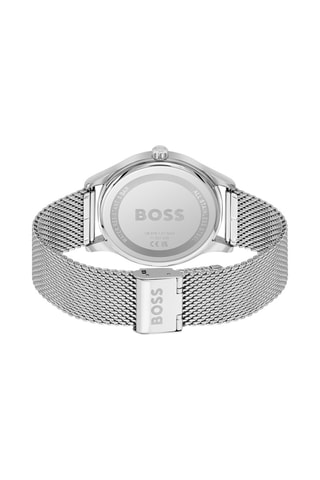 Montre à quartz en acier - Argenté et noir