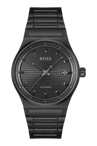 Montre à quartz en acier - Noir