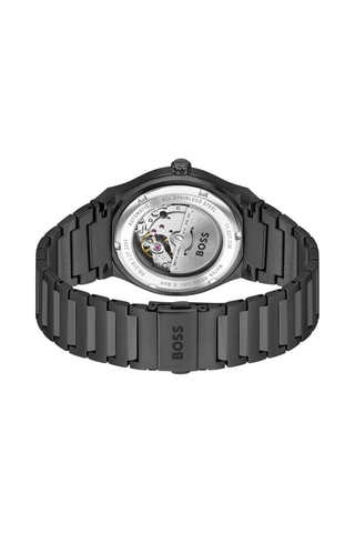 Montre à quartz en acier - Noir