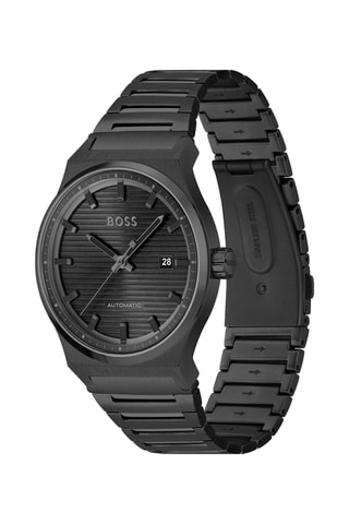 Montre à quartz en acier - Noir