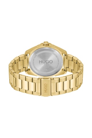 Montre à quartz en acier - Doré et noir