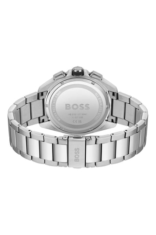 Montre à quartz en acier - Chronographe - Argenté et noir