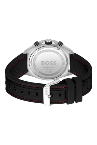 Montre à quartz en silicone - Tachymètre et chronographe - Noir