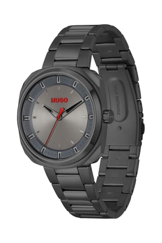 Montre à quartz en acier - Gris