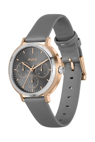 Montre à quartz en cuir - Gris