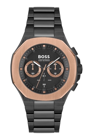 Montre à quartz en acier - Noir
