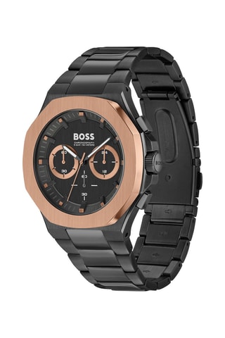 Montre à quartz en acier - Noir