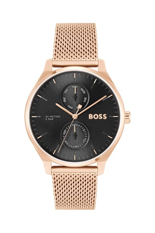 Montre à quartz en acier - Plaqué or rose