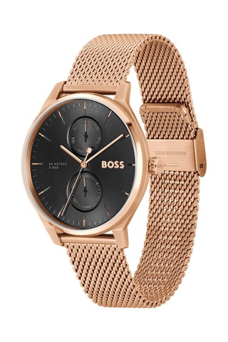 Montre à quartz en acier - Plaqué or rose