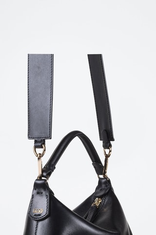 Sac à main en cuir de taureau Noir - Léonie Hanne x Liu Jo