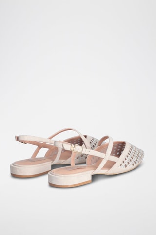 Sling-back en cuir de chèvre Viola - Beige