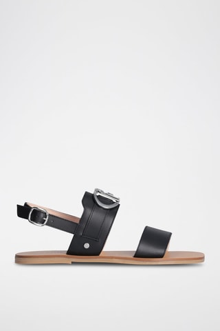 Sandales en cuir de chèvre Saba - Noir