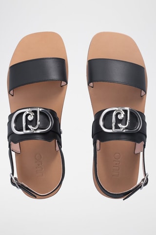 Sandales en cuir de chèvre Saba - Noir